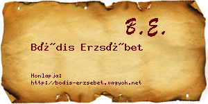 Bódis Erzsébet névjegykártya