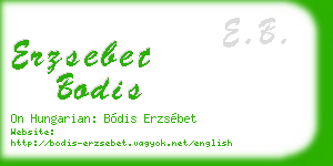 erzsebet bodis business card