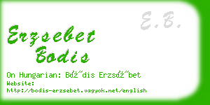 erzsebet bodis business card